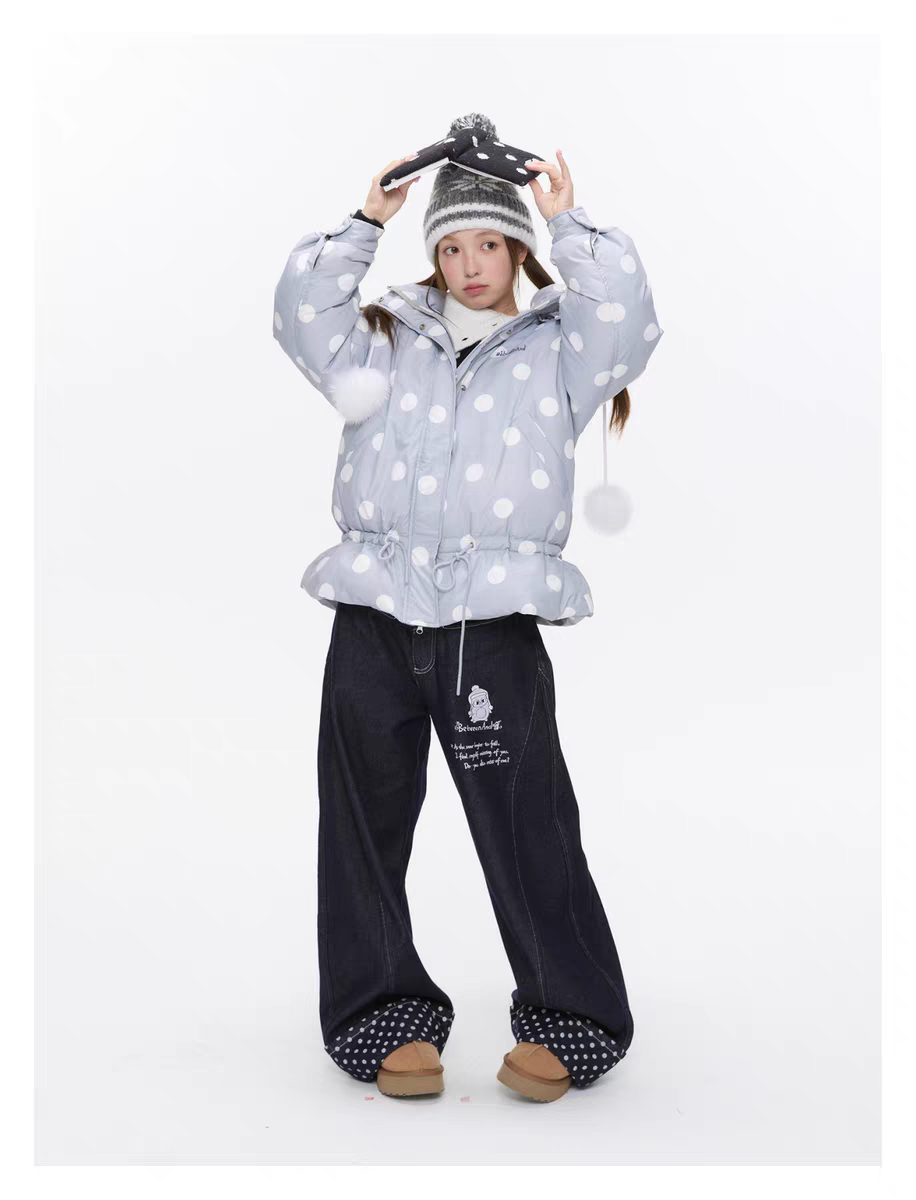 Джинсы «Снег Хоккайдо» с вышивкой пингвин детальное фото 8