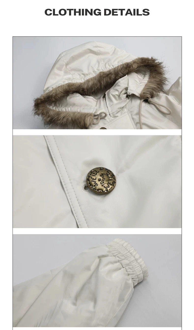 Куртка с меховым воротником детальное фото 4