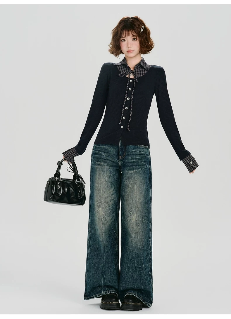 Двухслойный лонгслив-обманка детальное фото 8