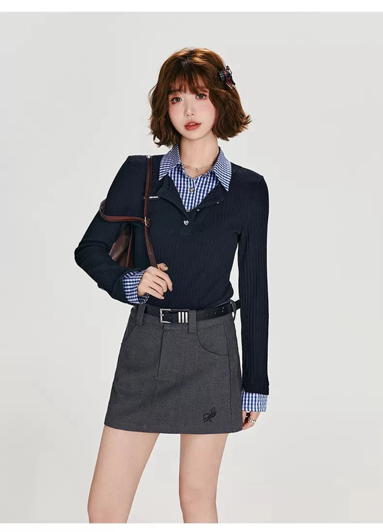 Двухслойная блузка-обманка детальное фото 11